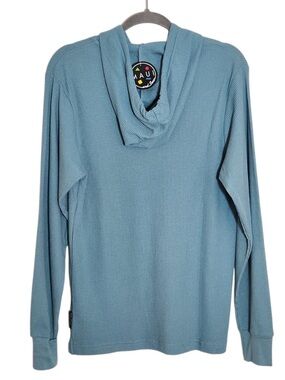 NWT Maui and Sons Deep Ocean Waffle-Knit Hooded Pullover